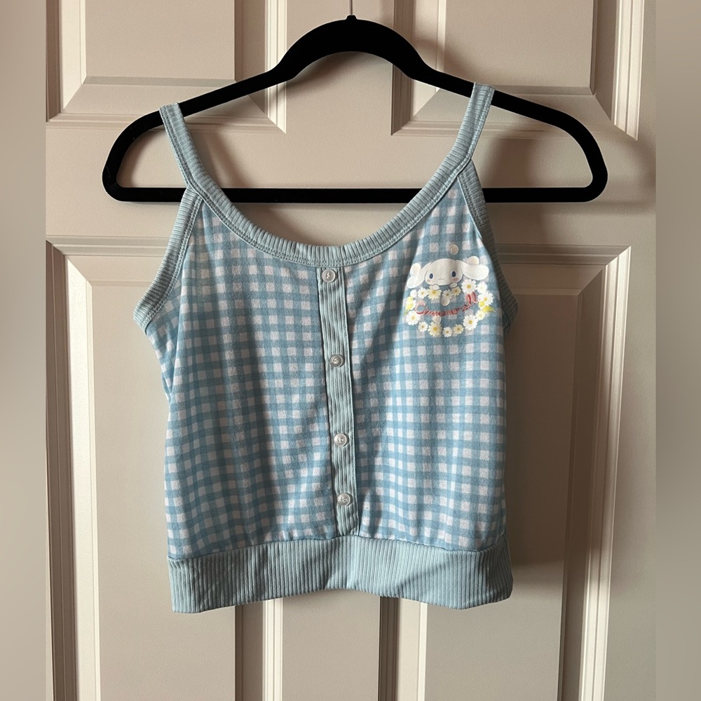 Sanrio Cinnamoroll gingham tank top